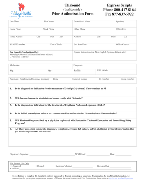 Thalomid Prior Authorization Form