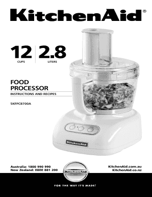 KitchenAid Food Processor Registration Form