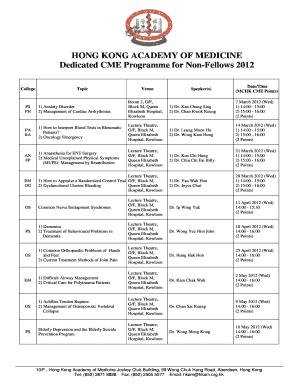 Fillable Online 29052012 Finalized CME Prog Schedule 2012 Mar - Jul ...