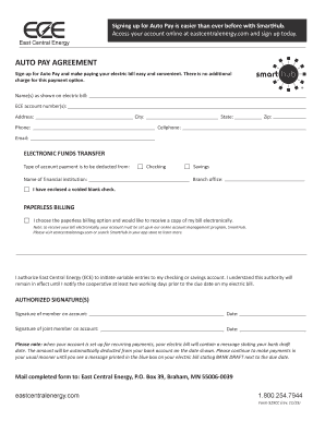 Auto Pay Agreement