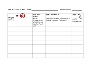 My Action Plan Template