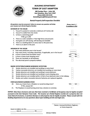 Rental Property Self-Inspection Checklist - ehamptonny