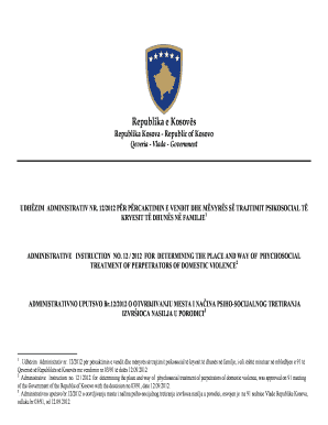 UA per trajtimin psiko-social te kryersve te dhunes ne familje 10092012