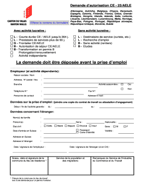 Demande d’autorisation CE - 25/AELE