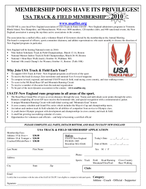 USA Track & Field Membership Application