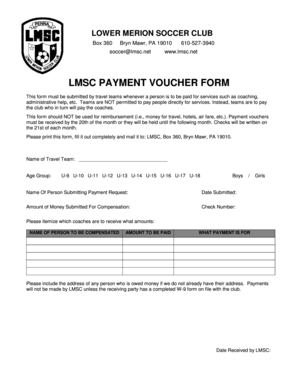 LMSC PAYMENT VOUCHER FORM