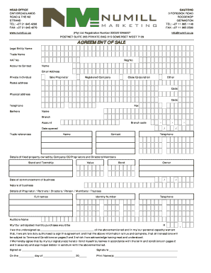South African Sale Agreement