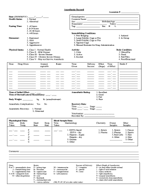 Anesthesia Record Templates Adsa Anesthesia Record Templates Adsa