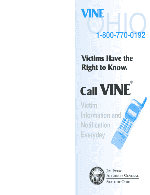 Ohio VINE Registration Form
