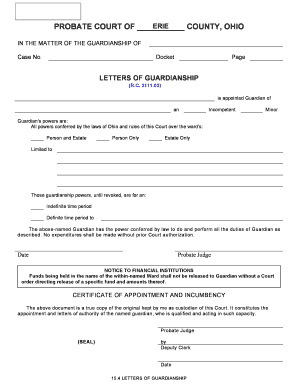 Letters of Guardianship