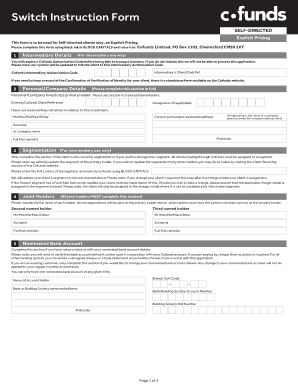 Cofunds Switch Instruction Form