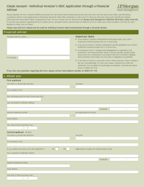 Individual Investor OEIC Application