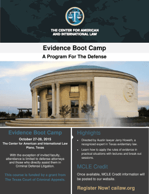 Evidence Boot Camp - cailaworg