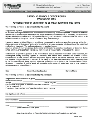 Medication Authorization Form