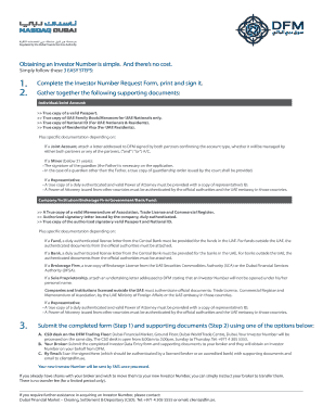 Investor Number Request Form