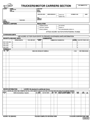 Trucking Insurance Application Form