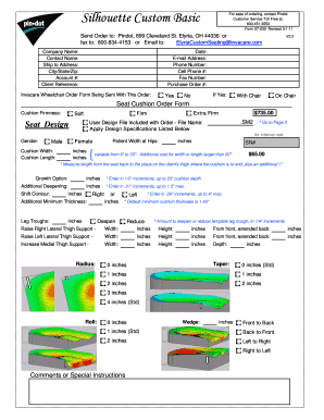 Invacare Wheelchair Order Form