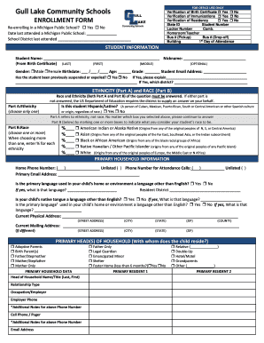 Michigan Public School Enrollment Form
