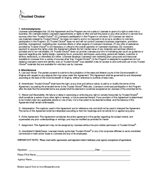 Trusted Choice License Agreement