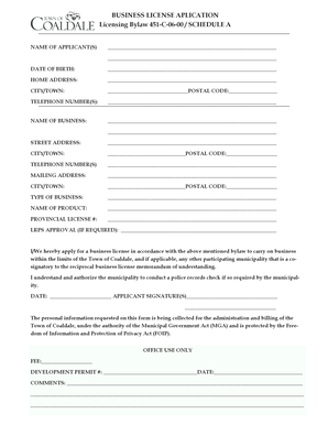 Business License Application