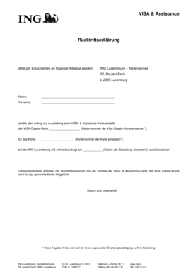 Rücktrittserklärung