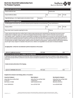 Electronic Check ACH Authorization Form