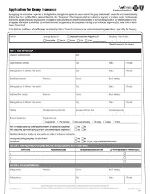 Group Insurance Application