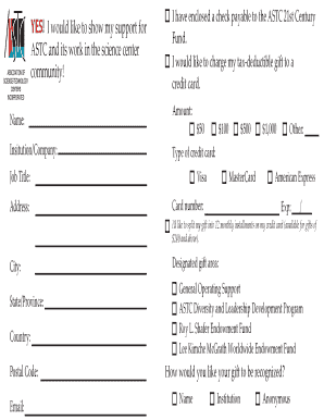 ASTC Donation Form