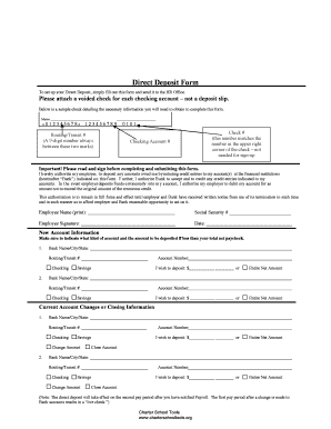 Direct Deposit Form