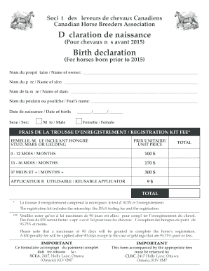Déclaration de naissance