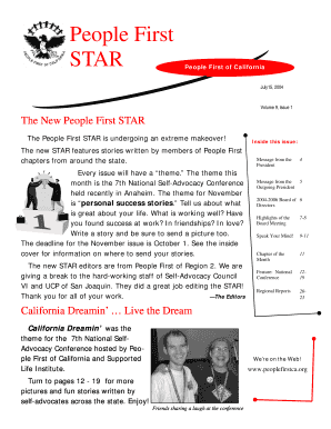 People First STAR Magazine Subscription Form