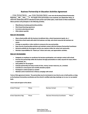 Business School Partnership Agreement