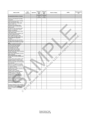 School Opening Checklist