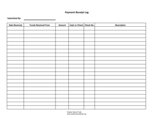Payment Receipt Log