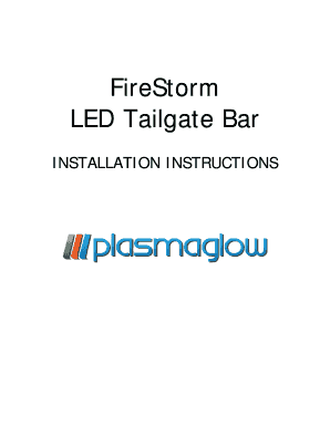 FireStorm LED Tailgate Bar Installation Instructions