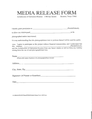 Media Release Form