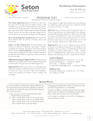 Seton Home Study School Enrollment Contract