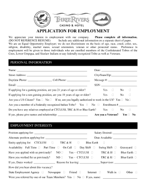 Application for Employment