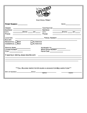 Electrical Permit Application