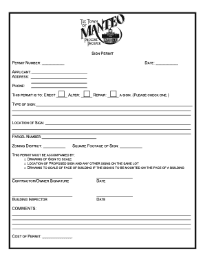 Sign Permit Application
