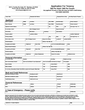 Residential Rental Application Form