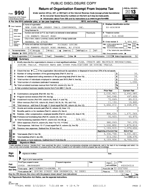 Form 990 Tax Exemption Application