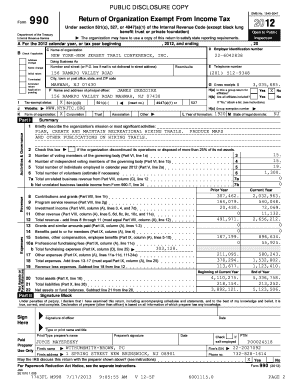 Form 990 Return of Organization Exempt From Income Tax