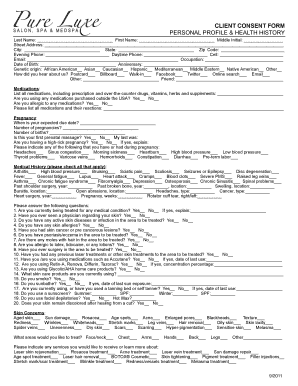 Client Consent Form for Medical Spa Treatments