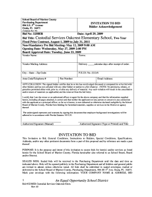 Bid No 3258ER - marion k12 fl