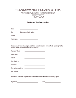 Letter of Authorization