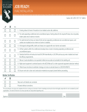 HVAC Installation Checklist for Builders