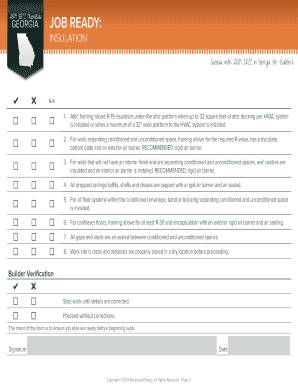 2009 IECC Insulation Checklist for Builders