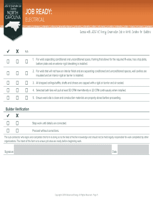 2012 NC Energy Conservation Code Checklist