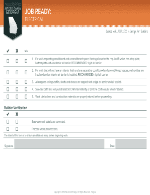 2009 IECC Electrical Compliance Checklist for Georgia Builders